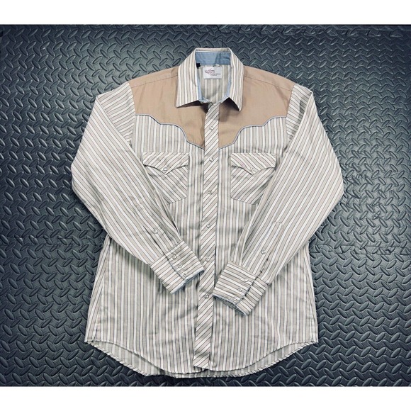 Karman Other - Kenny Rogers Shirt Adult Large Beige Button Up Western Collection Casual Men's